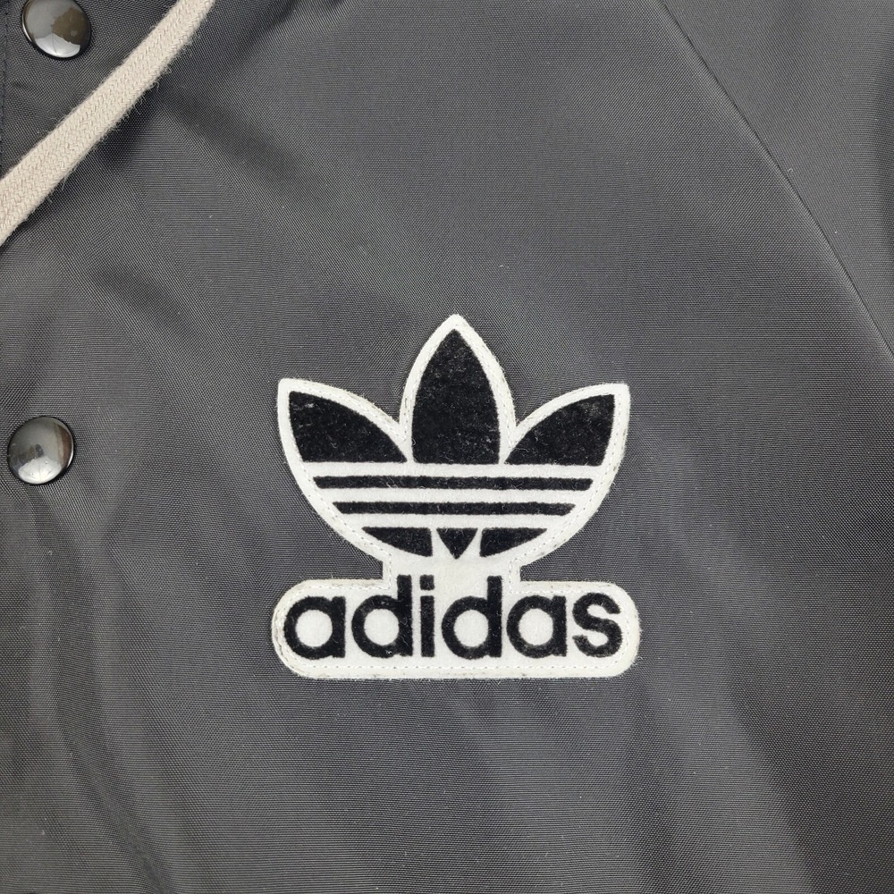 Adidas Hooded Windbreaker Jacket Mens Small S Black Gray 100% Nylon BQ0905